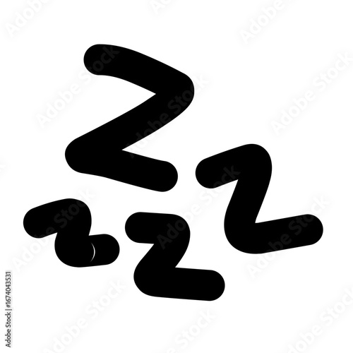 Vector illustration, business doodle. Letters "ZZZZ"