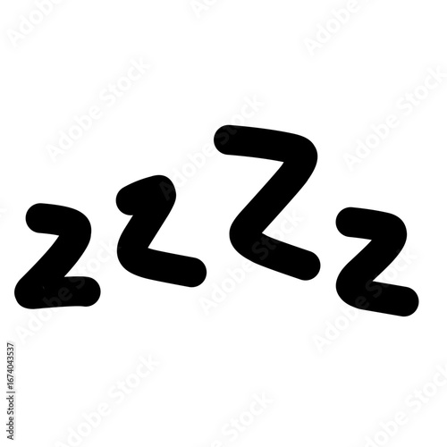 Vector illustration, business doodle. Letters "ZZZZ"