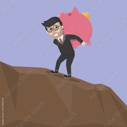 Business man with beard as Arabic business man vector illustration design