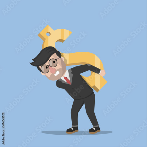 Business man with beard as Arabic business man vector illustration design