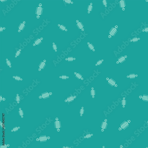 Green Bicycle suspension icon isolated seamless pattern on green background. Vector