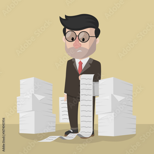Business man with beard as Arabic business man vector illustration design