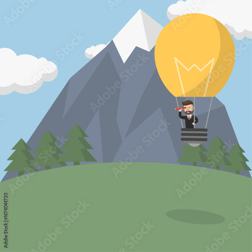 Business man with beard as Arabic business man vector illustration design