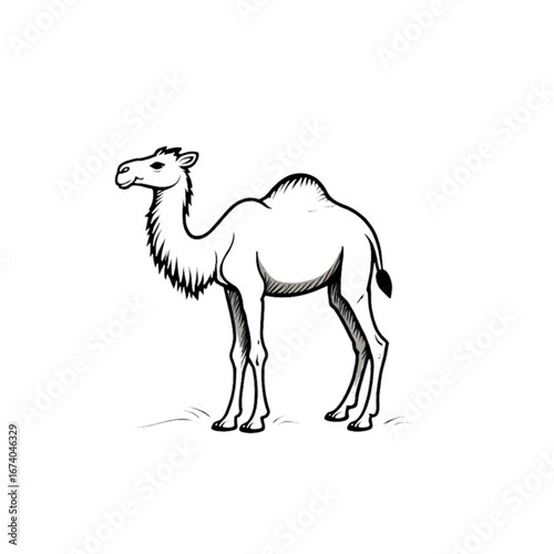 Camel isolated on white