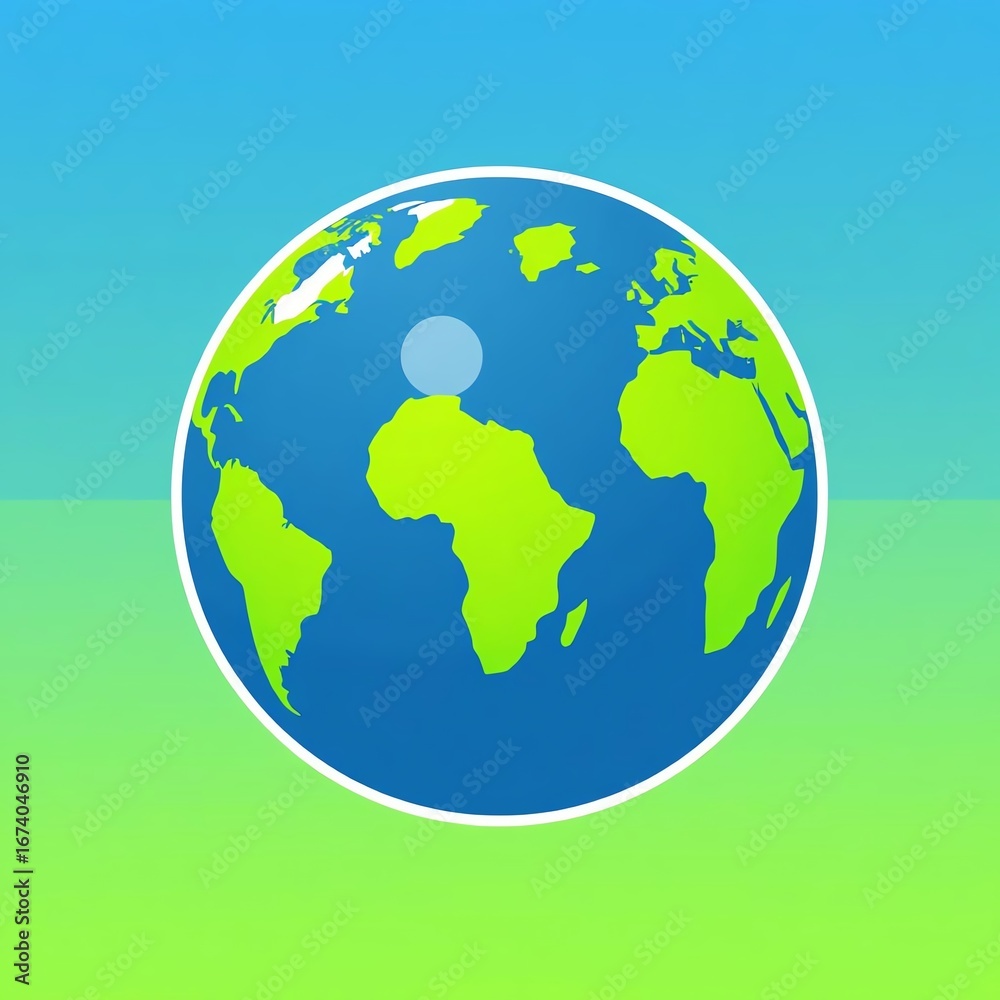 Fototapeta premium globe on green background