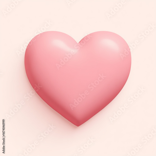 pink heart on white background