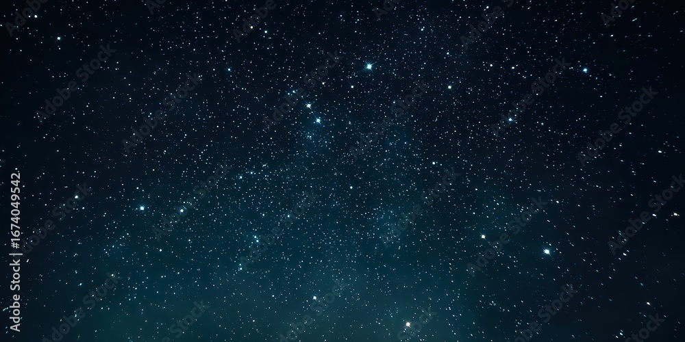 Obraz premium Dark Night Sky With Sparkling Stars