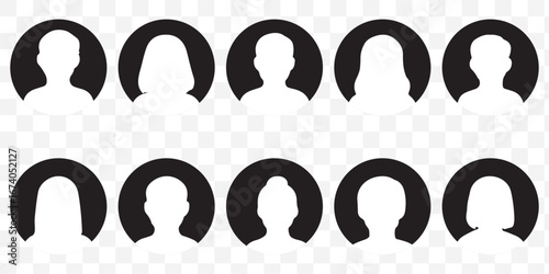 Simple Gray Avatar Icons Representing Male And Female Profiles. Vector Minimalist Design With A Professional Touch