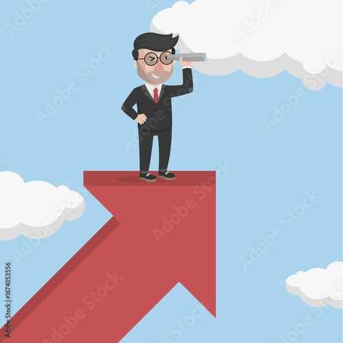 Business man with beard as Arabic business man vector illustration design
