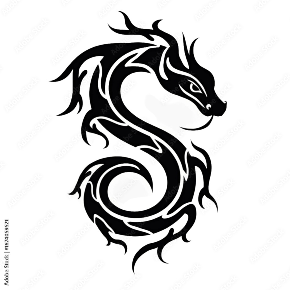 Obraz premium vector tattoo of a horse