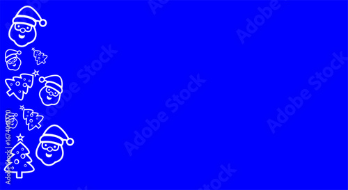 Wallpaper Mural A Christmas-themed background design with a blue background. Suitable for banners, posters, and billboards. Torontodigital.ca