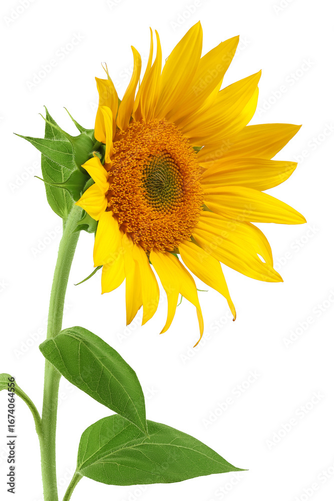 Obraz premium Sunflower isolated on a white background