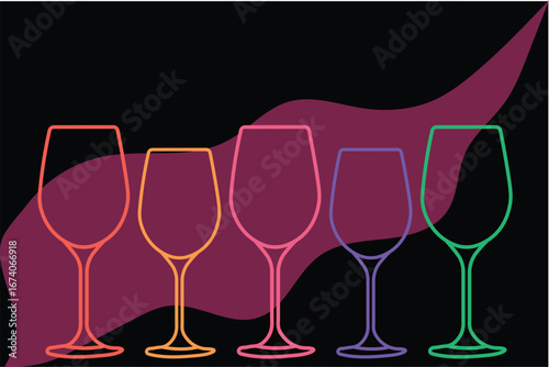 wine background vector pattern and bar colorful background