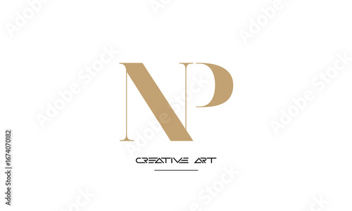 NP, PN, N, P abstract letters logo monogram