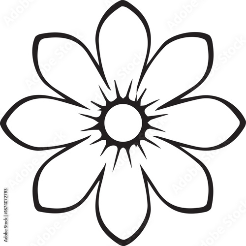 Daisy On White With Clipping Path