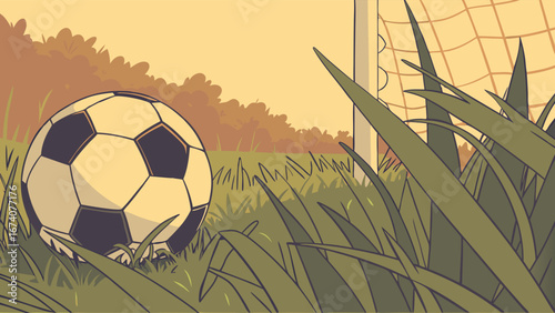 Soccer Ball on the Field.