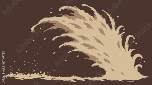 A Dramatic Sand Splash.