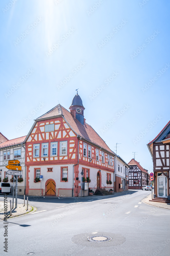 Naklejka premium Altstadt, Schaafheim, Hessen, Deutschland 