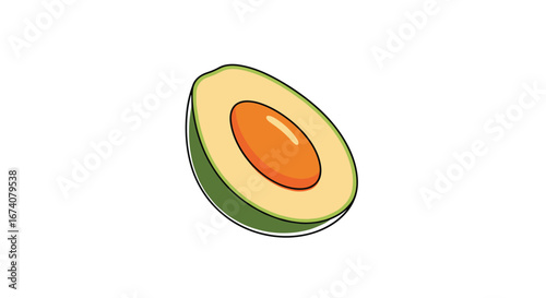 Fresh avocado slice healthy food fruit delicious ripe natural organic green tropical diet nutrition