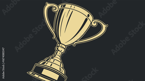 Golden Trophy Design.