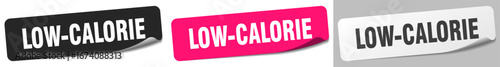 low-calorie sticker. low-calorie sticker set on white background