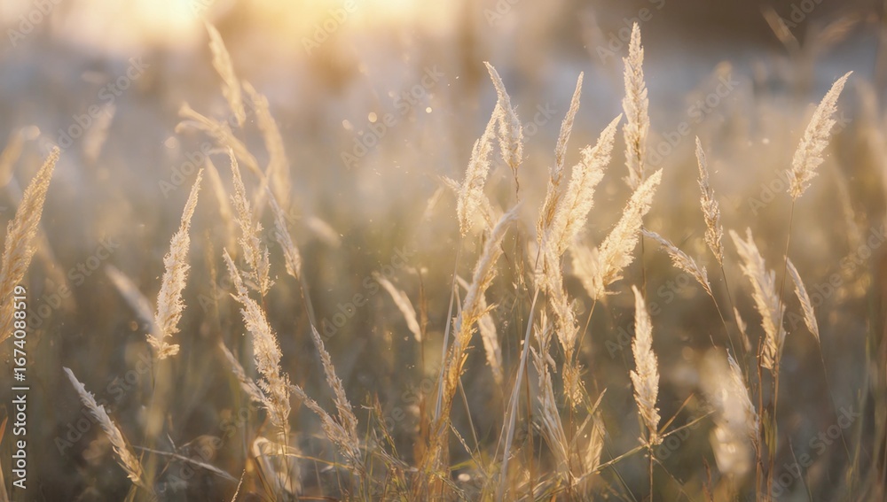 Fototapeta premium Art abstract natural background; summer sunny meadow