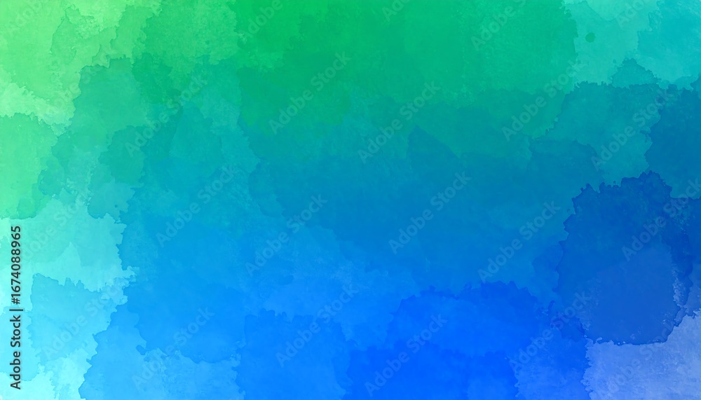Obraz premium Abstract watercolor painting in shades of blue and green