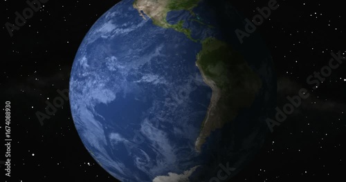 Zoom into Australia from Space in Realistic planet earth.