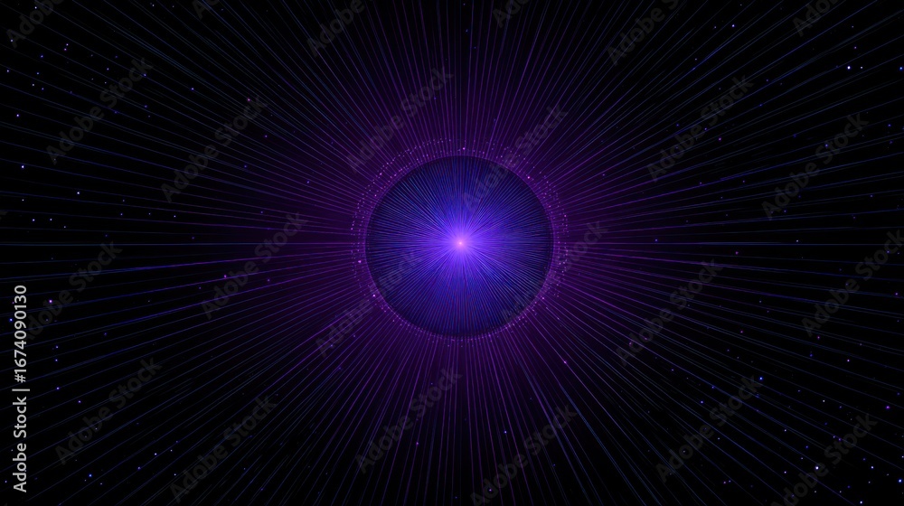Obraz premium Radiant purple cosmic center