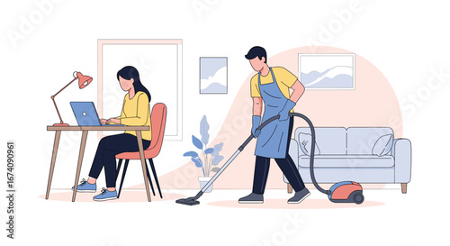 Balancing work from home responsibilities with household chores for a productive and clean living environment