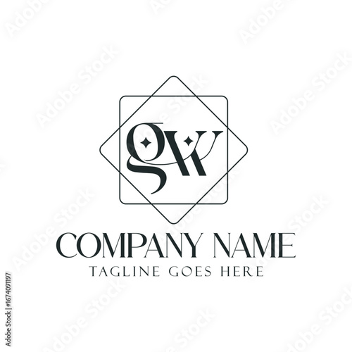 Letter GW or WG Creative Luxury Vector Logo Design for Jewelry, Boutique, and Business