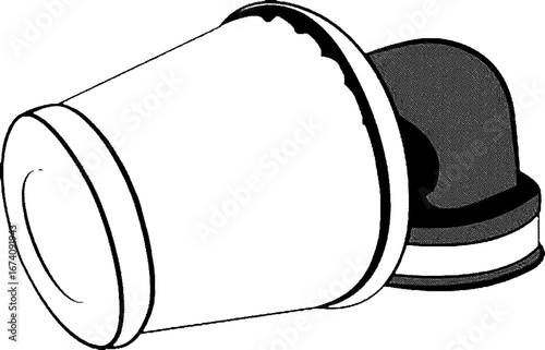 White ceramic coffee cup