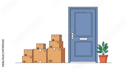 Secure delivery of packages left outside the front door for safe home access and package retrieval