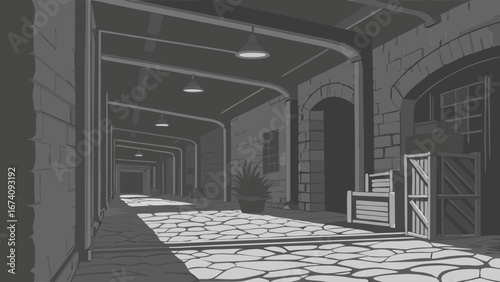 Industrial Alleyway Perspective.