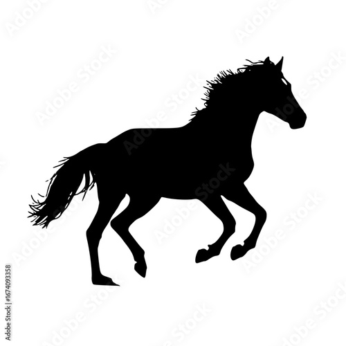 silhouette of a horse