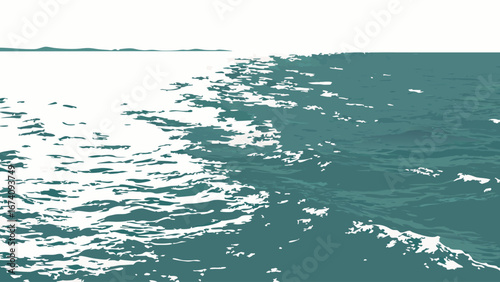 Ocean Waves at Horizon Line.