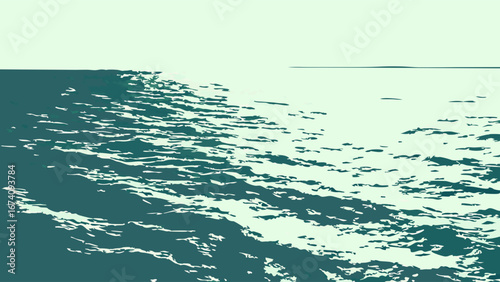 Abstract Water Surface Illustration.