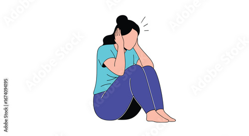 Illustrating a person experiencing mental distress and feeling overwhelmed by life's challenges
