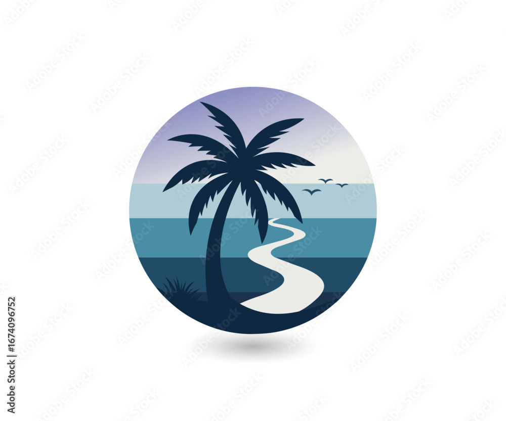 Obraz premium tropical island with palm trees