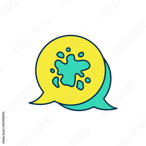 Filled outline Paint spray icon isolated on white background. Vector