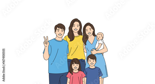 Joyful family portrait capturing love and connection across generations together