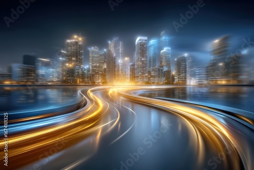 Cinematic abstract photography of converging lines and shapes