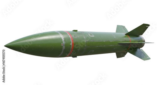 Wallpaper Mural Green Military Army Missile with Red Stripes cutout isolated on transparent bg, png Torontodigital.ca