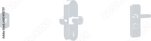 Door Handles and Keyhole Lock Set hardware security