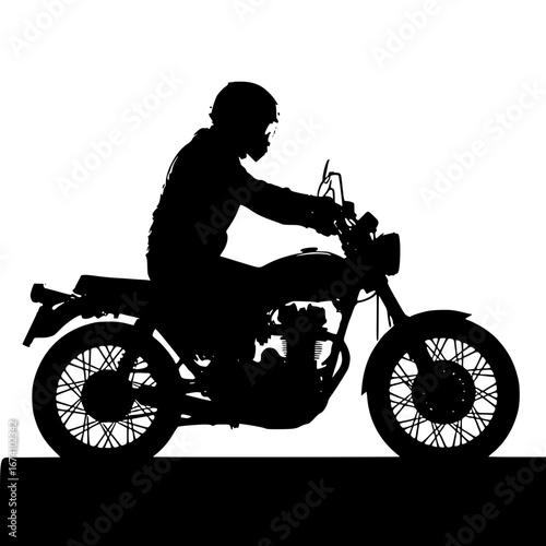 silhouette of a motorcycle