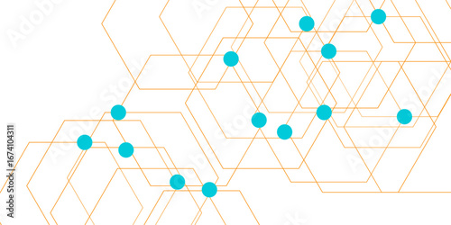 Abstract background with overlapping interconnected dots pattern. Vector network connection is depicted in the background. Abstract Technology Connection Background.