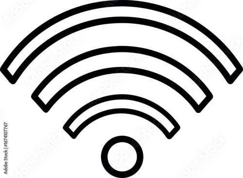 Stylized Wireless Connectivity Symbol for Modern Tech Interfaces