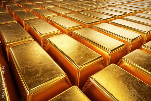 Gold bars wall