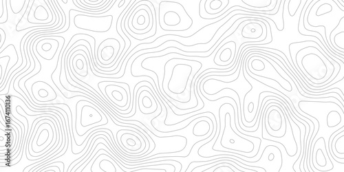 Soft Geometric Map Design Incorporating grey white Topographical Lines, Sea Maps, and Mounted Area Spaces for a Clean White Background