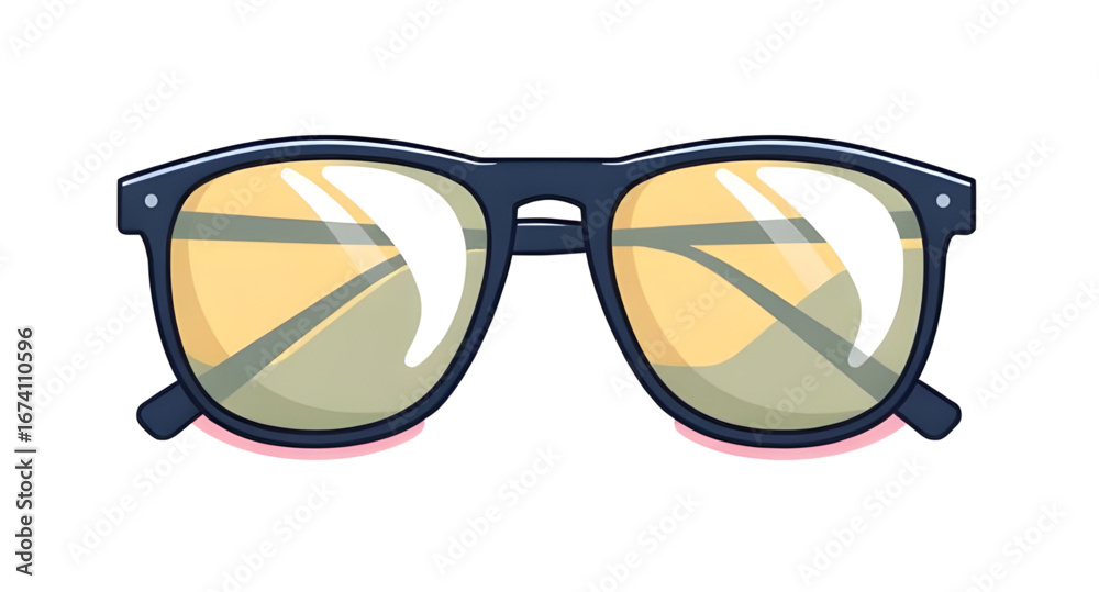 Fototapeta premium fashion accessory glasses, optical eyewear, medical glasses, vision correction glasses, stylish eyewear, isolated spectacles, sunglasses alternative, photo frame glasses, hipster glasses, retro glasse